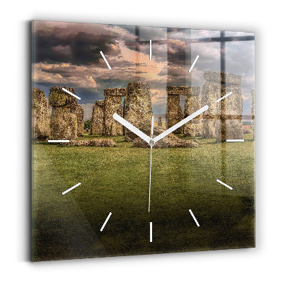 Square wall clock Stonehenge Nimbostratus