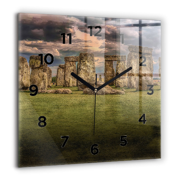 Square wall clock Stonehenge Nimbostratus