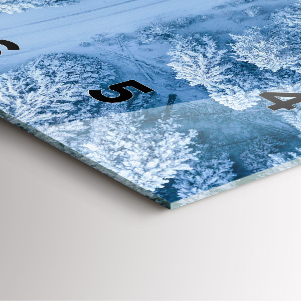 Square wall clock Forest from a drone