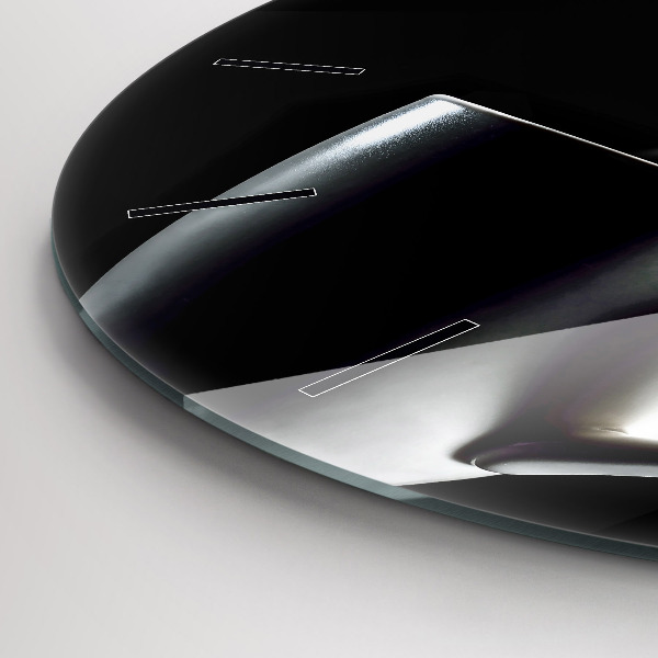 Round glass wall clock A cup of coffee