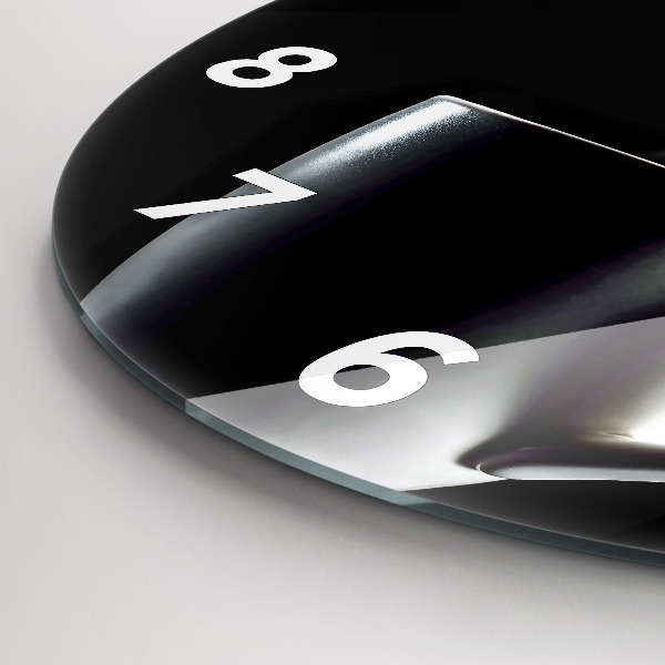 Round glass wall clock A cup of coffee