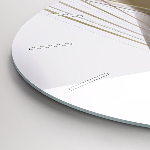 Round glass wall clock Bright abstraction