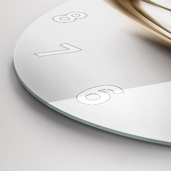 Round glass wall clock Abstract lines