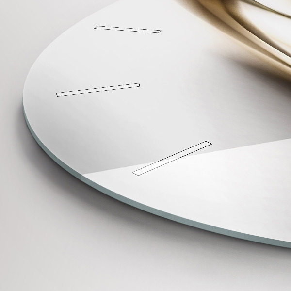 Round glass wall clock Abstract lines