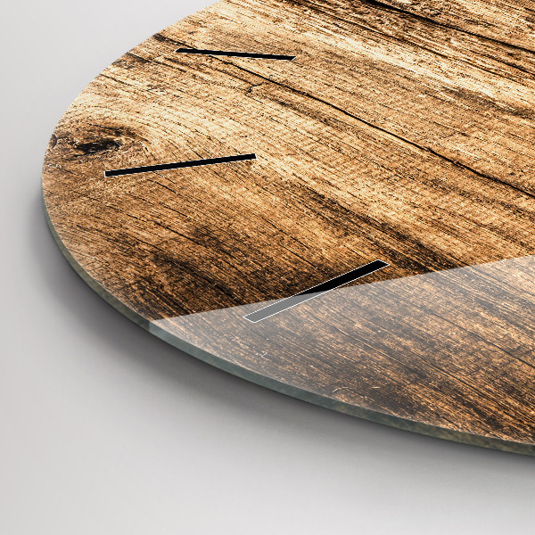 Round glass wall clock Spoons of spices