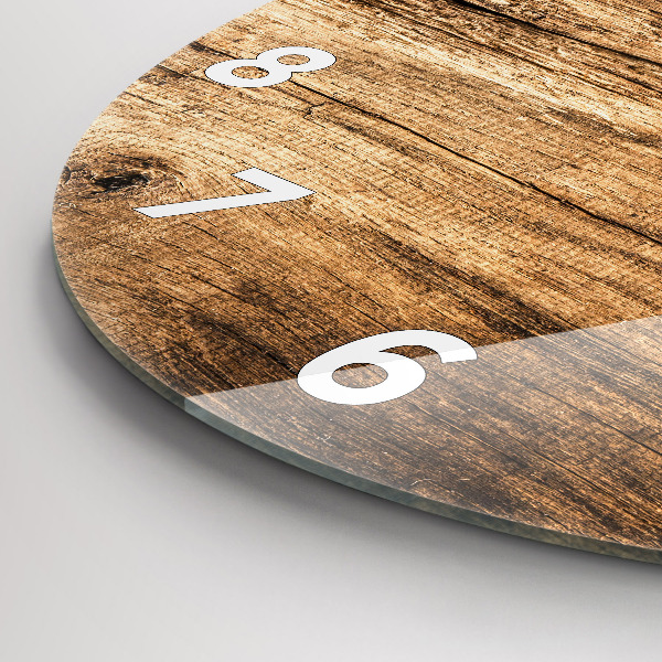 Round glass wall clock Spoons of spices