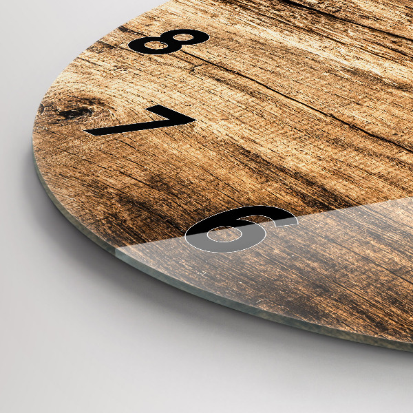 Round glass wall clock Spoons of spices