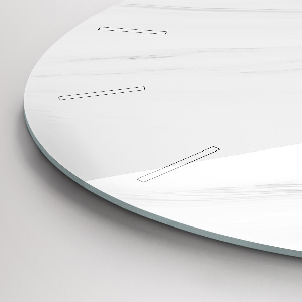 Round glass wall clock Decorative marble