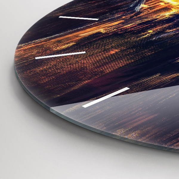 Round glass wall clock Impressionism in art Market Square