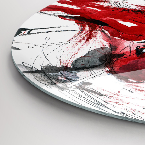 Round glass wall clock Dancing couple