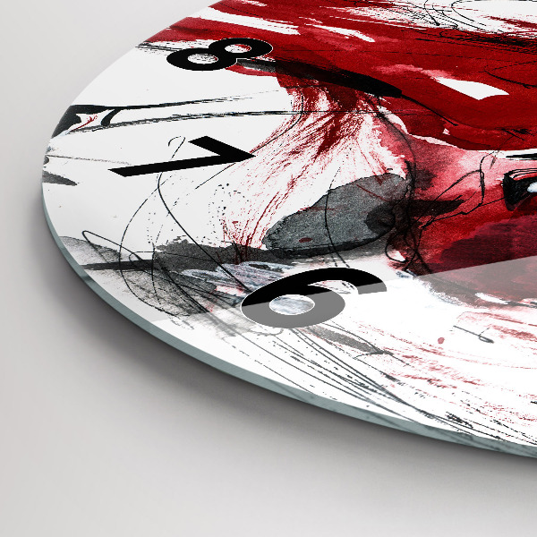 Round glass wall clock Dancing couple