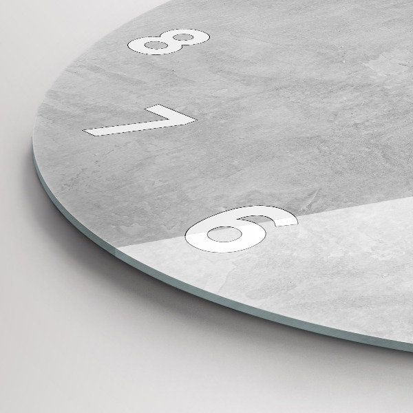Round glass wall clock Stone wall
