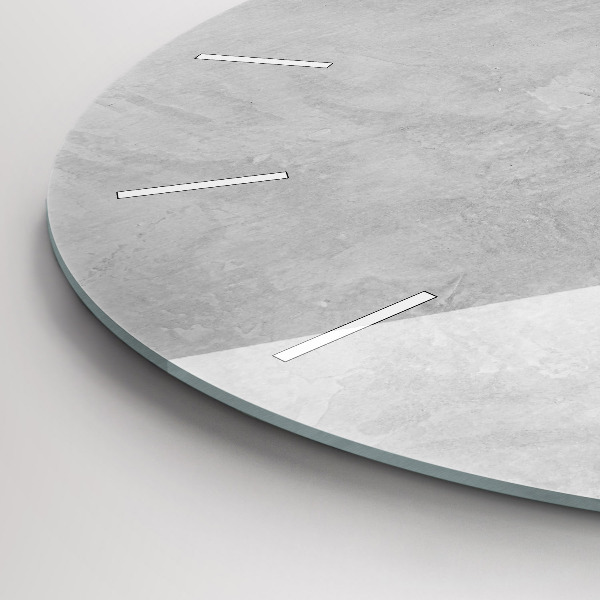 Round glass wall clock Stone wall