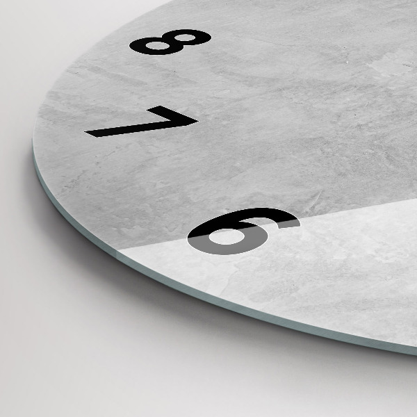 Round glass wall clock Stone wall