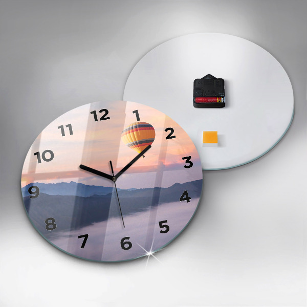 Round glass wall clock Beautiful Landscape