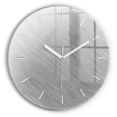 Round glass wall clock Metal wall