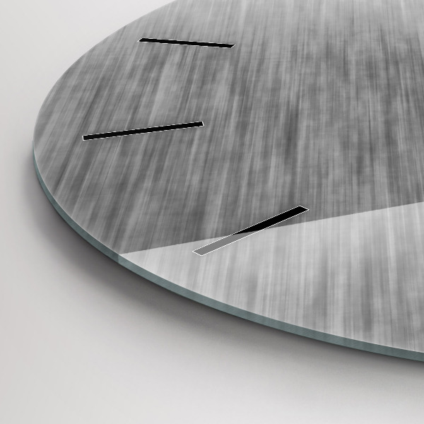 Round glass wall clock Metal wall