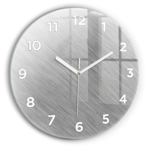 Round glass wall clock Metal wall