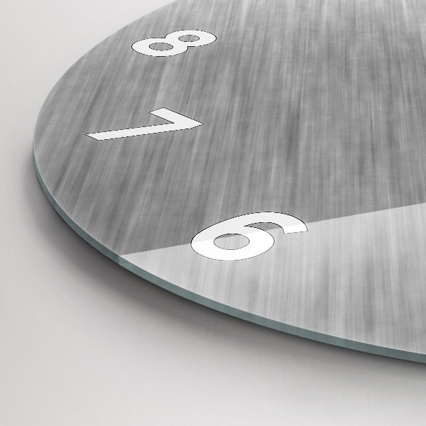 Round glass wall clock Metal wall