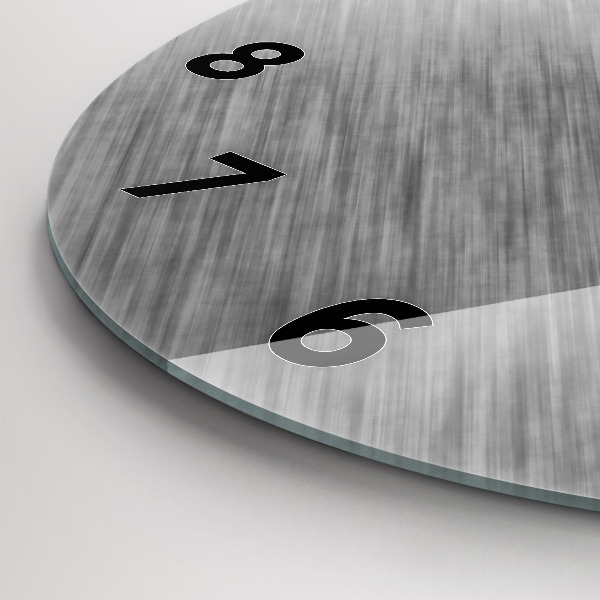 Round glass wall clock Metal wall