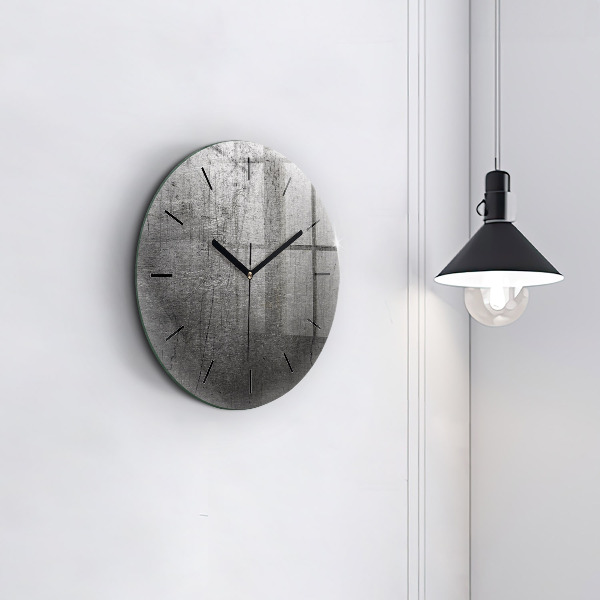 Round glass wall clock Metal wall