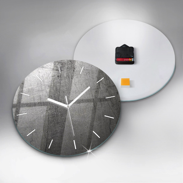 Round glass wall clock Metal wall