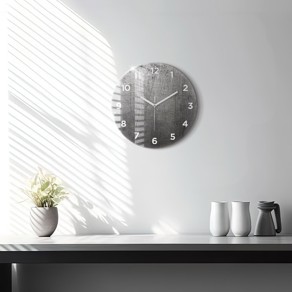 Round glass wall clock Metal wall