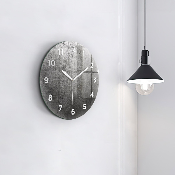 Round glass wall clock Metal wall
