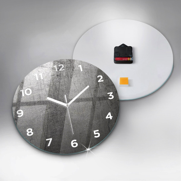 Round glass wall clock Metal wall