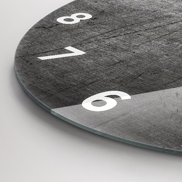 Round glass wall clock Metal wall