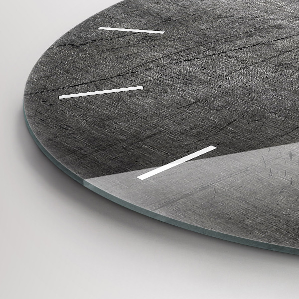 Round glass wall clock Metal wall