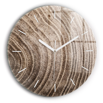 Round glass wall clock Trunk