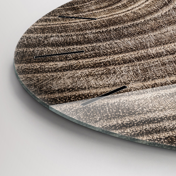 Round glass wall clock Trunk