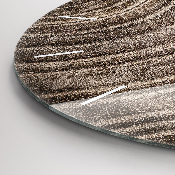 Round glass wall clock Trunk