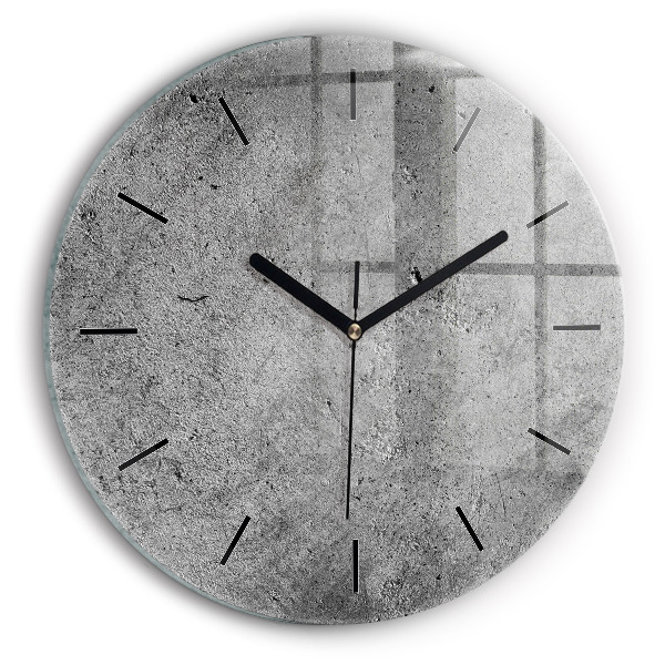 Round glass wall clock Industrial wall