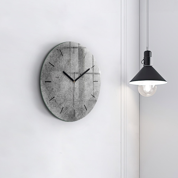 Round glass wall clock Industrial wall