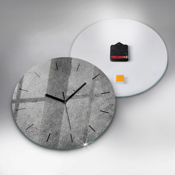 Round glass wall clock Industrial wall
