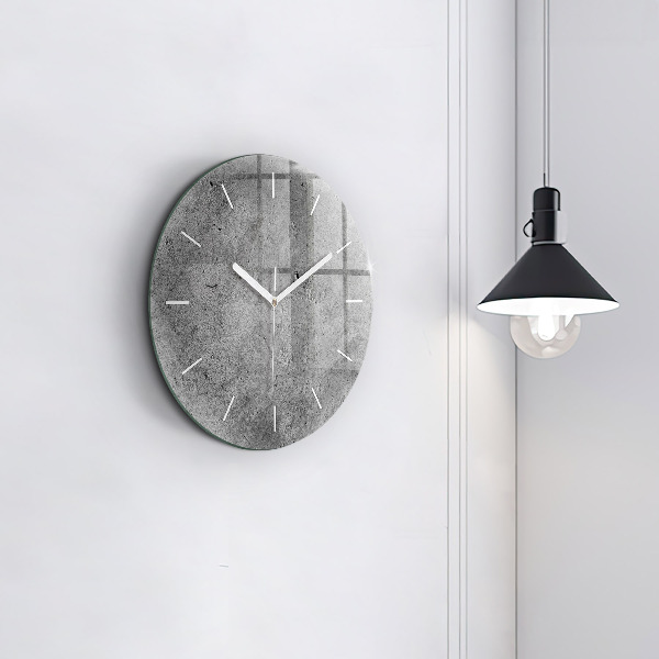 Round glass wall clock Industrial wall