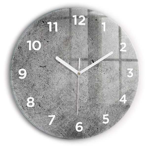 Round glass wall clock Industrial wall