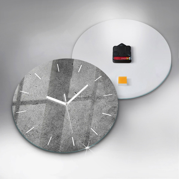 Round glass wall clock Industrial wall