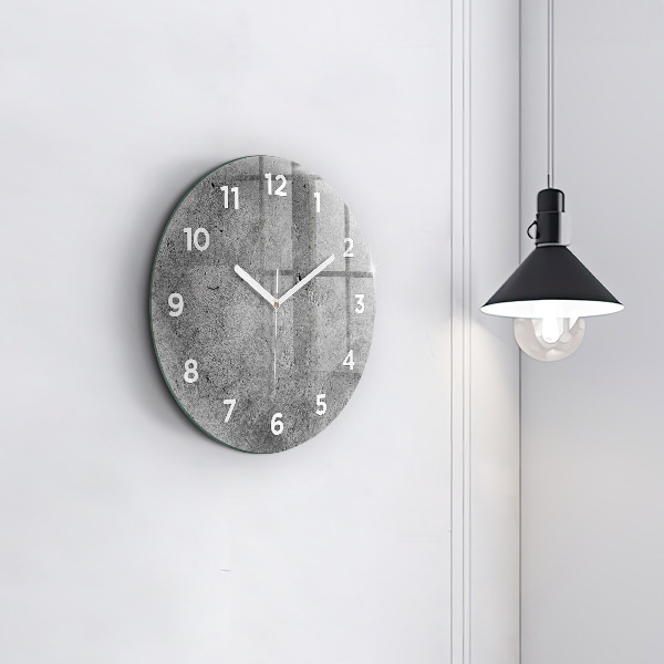 Round glass wall clock Industrial wall