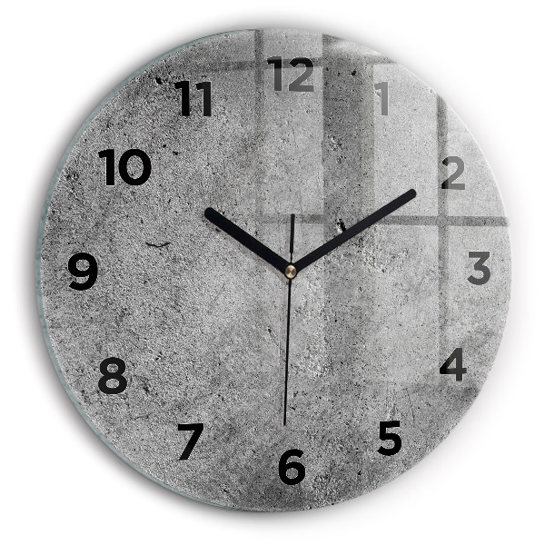 Round glass wall clock Industrial wall