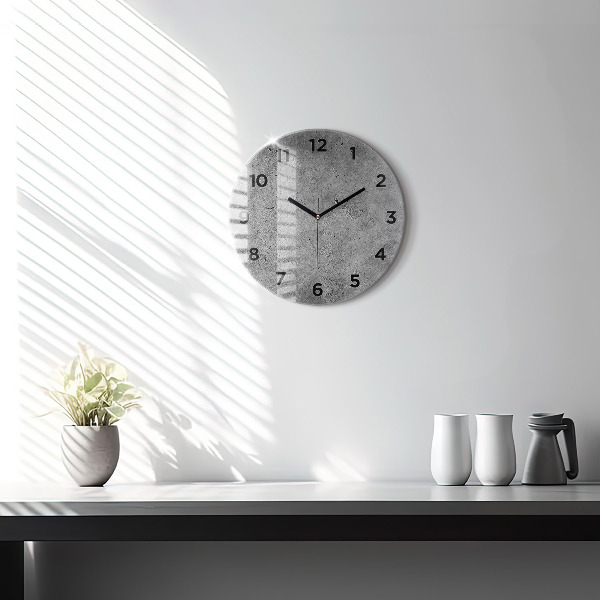 Round glass wall clock Industrial wall