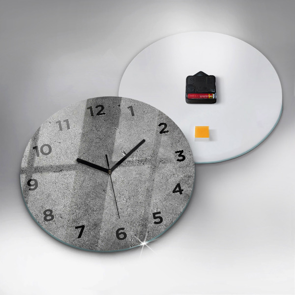 Round glass wall clock Industrial wall