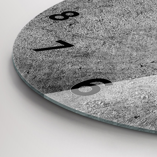 Round glass wall clock Industrial wall