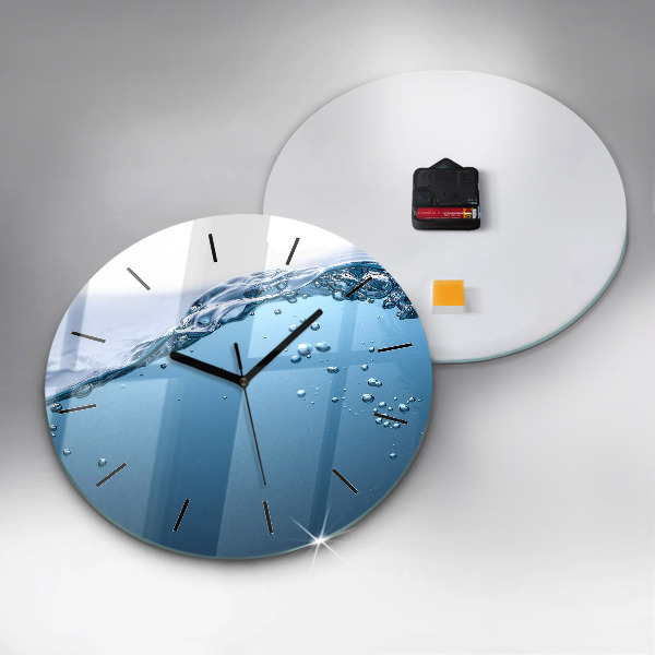 Round glass wall clock Underwater view