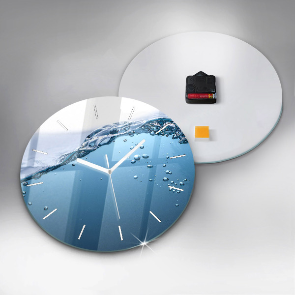 Round glass wall clock Underwater view
