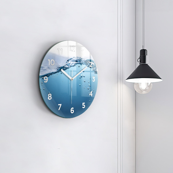 Round glass wall clock Underwater view