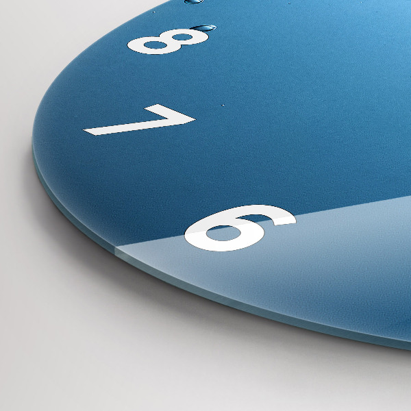 Round glass wall clock Underwater view