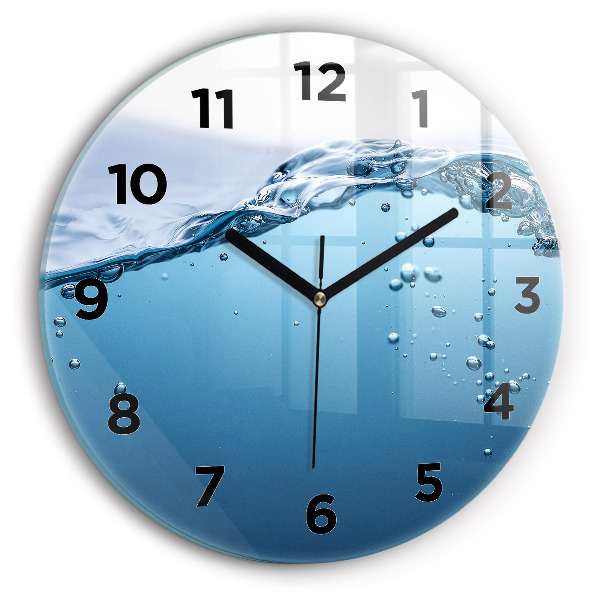 Round glass wall clock Underwater view